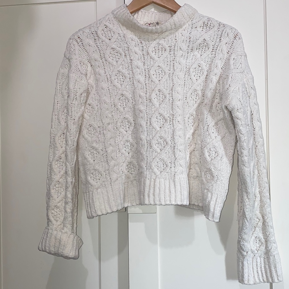 White winter sweater for women